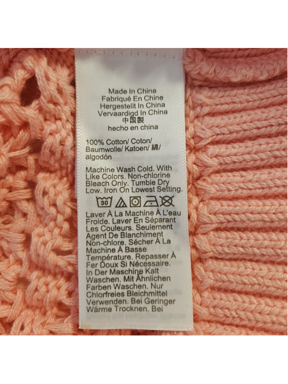 J.CREW Pointelle Open Knit Crew Neck Sweater S Brilliant Peony Beach Festival - Picture 7 of 10